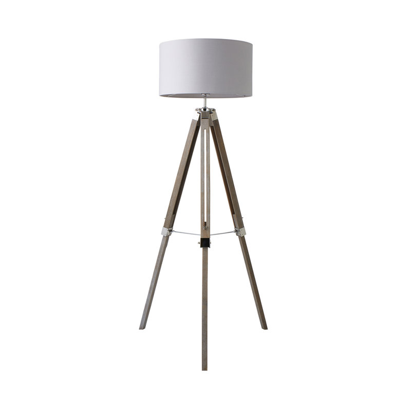Wemple 143cm Tripod Floor Lamp, Cool Grey