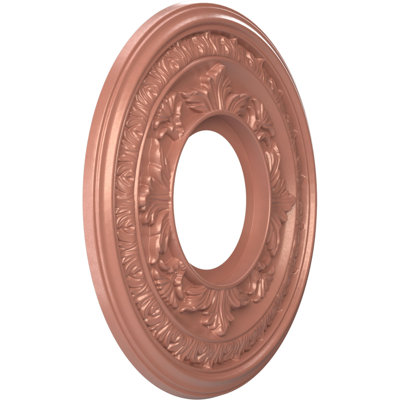 10"OD x 3 1/2"ID x 3/4"P Baltimore Thermoformed PVC Ceiling Medallion (Fits Canopies up to 4 1/4"), Universal Pearl Metallic Champagne Pink