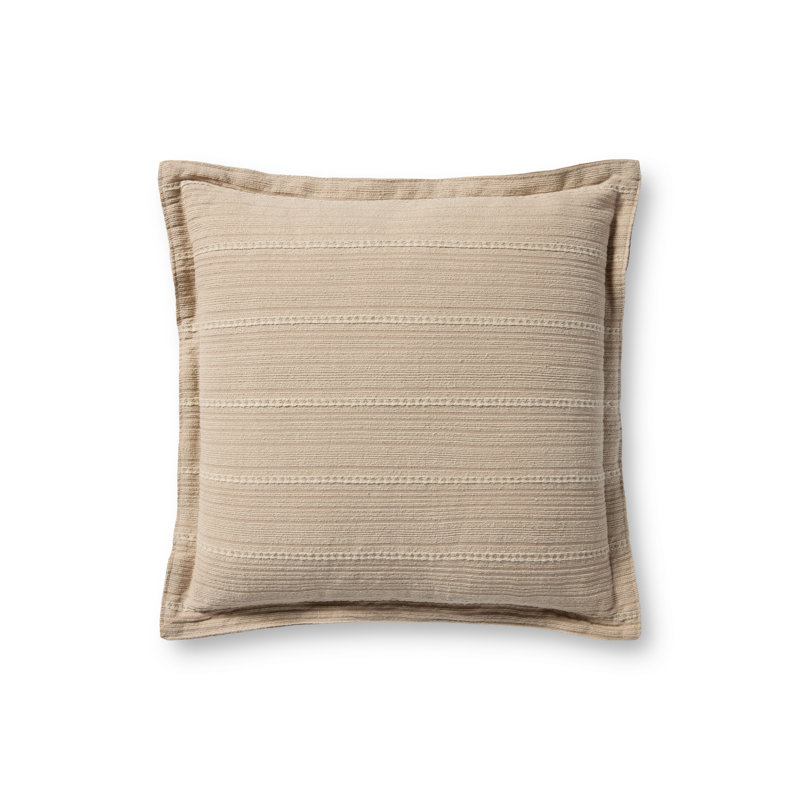Chris Loves Julia Howie Throw Pillow, Natural, 18"H x 18"W, Square