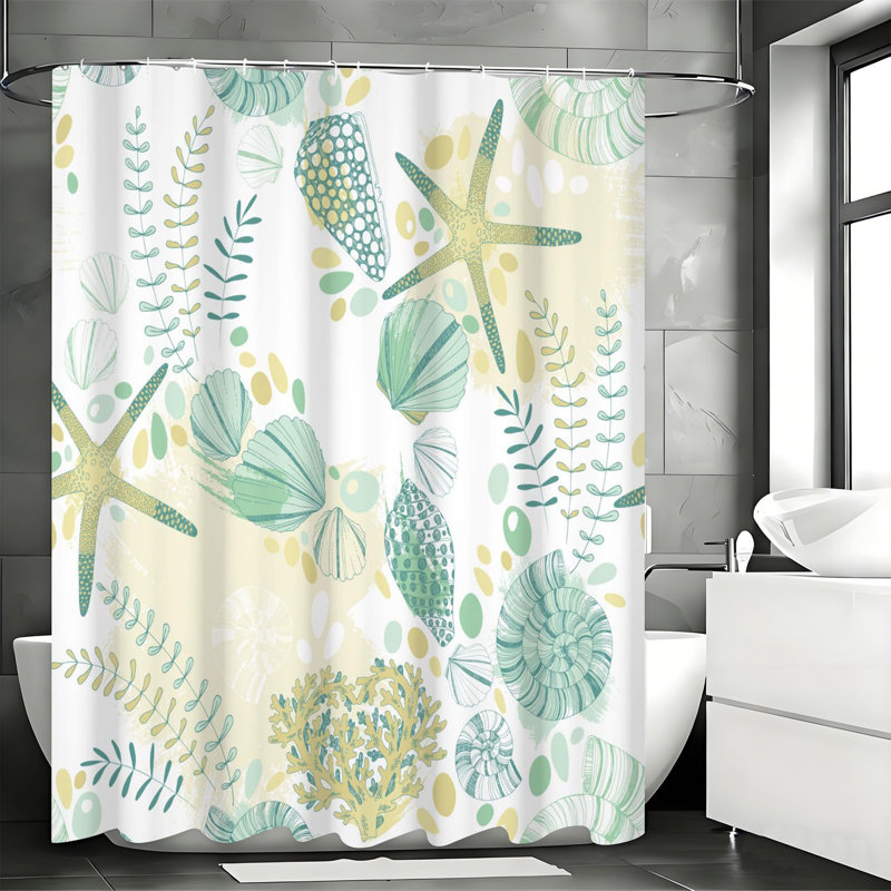 Shower Curtains with Hooks Included