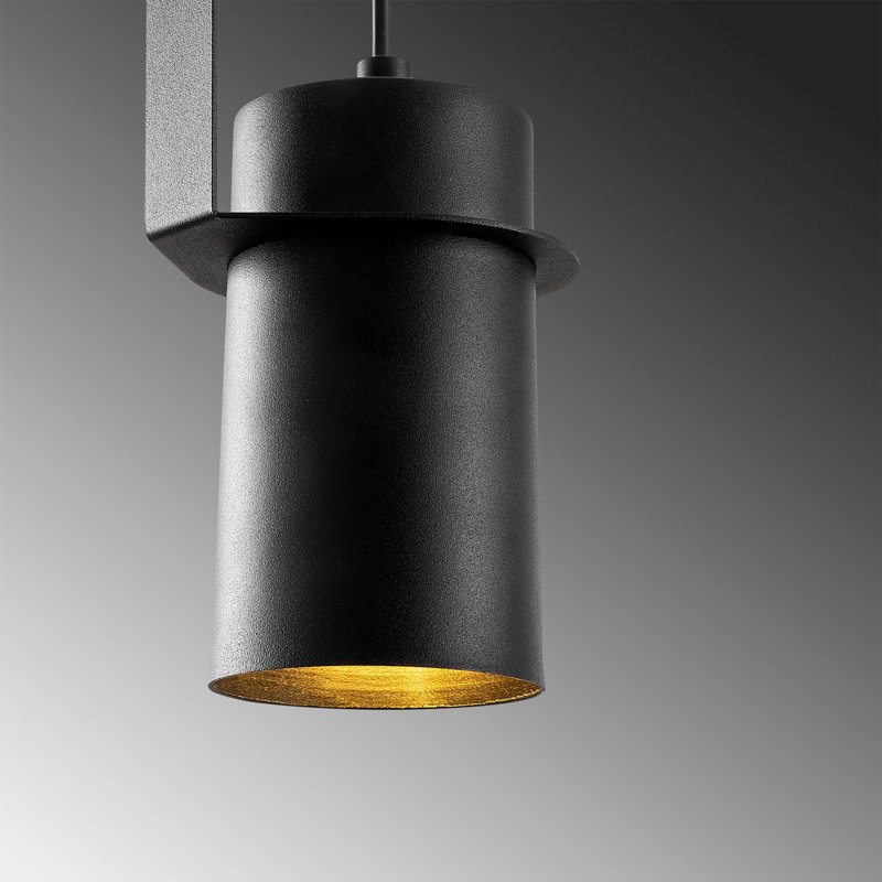 Luminaire suspendu cylindrique simple à 1 lumière Peale
