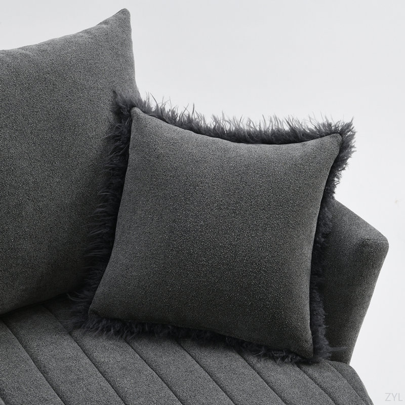 Fauteuil rond surdimensionné à 360 degrés, Gris foncé