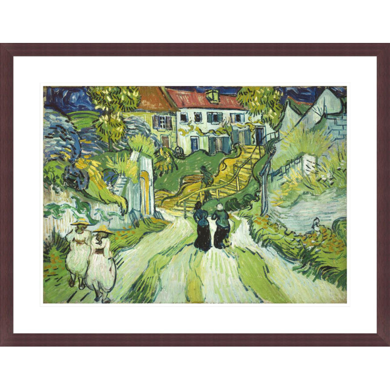 «Stairway at Auvers» par Vincent van Gogh, impression giclée encadrée, H 22,95 po x l 29,5 po