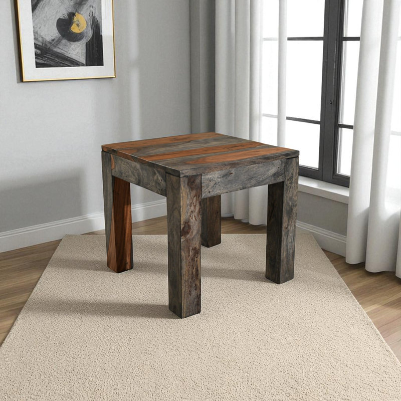 Goa Cube Solid Wood End Table