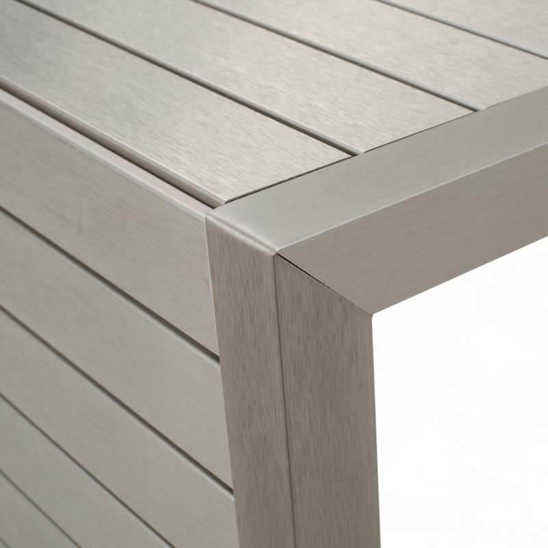Outdoor ALU C-SHAPED TABLE, Silver
