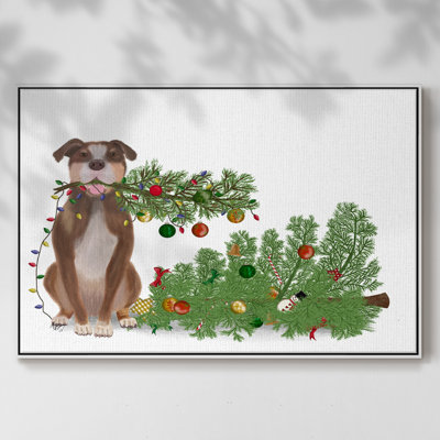 Christmas Christmas - Toile tendue avec châssis de qualité supérieure - prête à être accrochée
