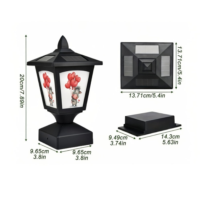 Outdoor Solar Post Lights, Weather-resistant Fence And Deck Lights, Ip44 Waterproof, Cool White Led Garden Lights