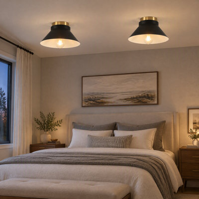 1-Light Dome Flush Mount Light
