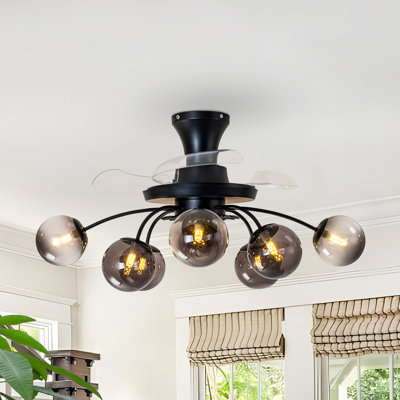 Ventilateur de plafond 8 lumières avec télécommande