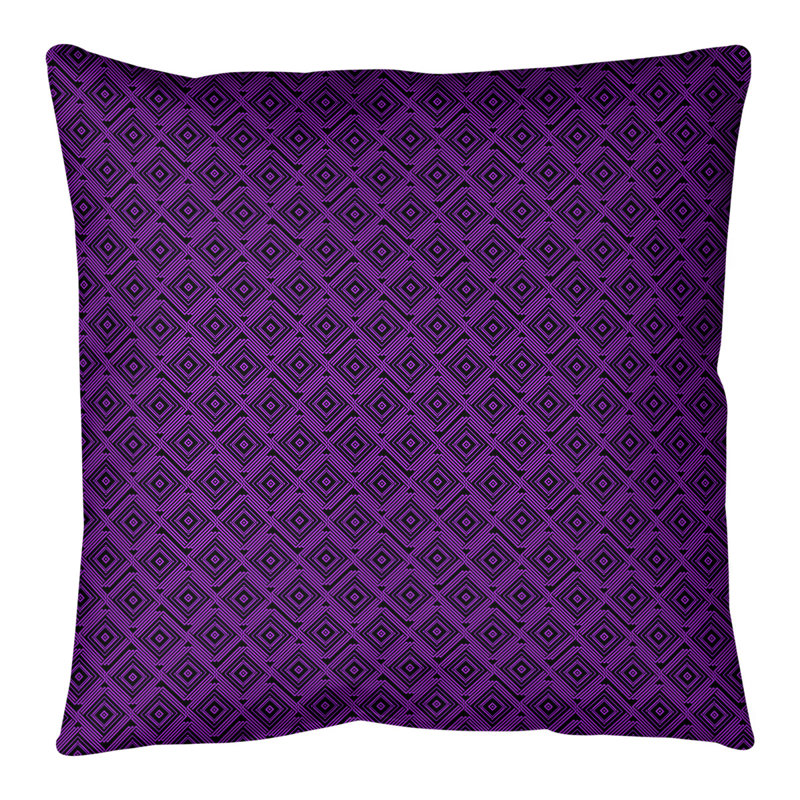 Coussin de sol Katelyn Elizabeth, 28 po x 28 po, Noir / Mauve
