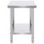 Table de préparation en acier inoxydable, 35 x 24 x 31 pouces, capacité de charge de 700 lb-726830424