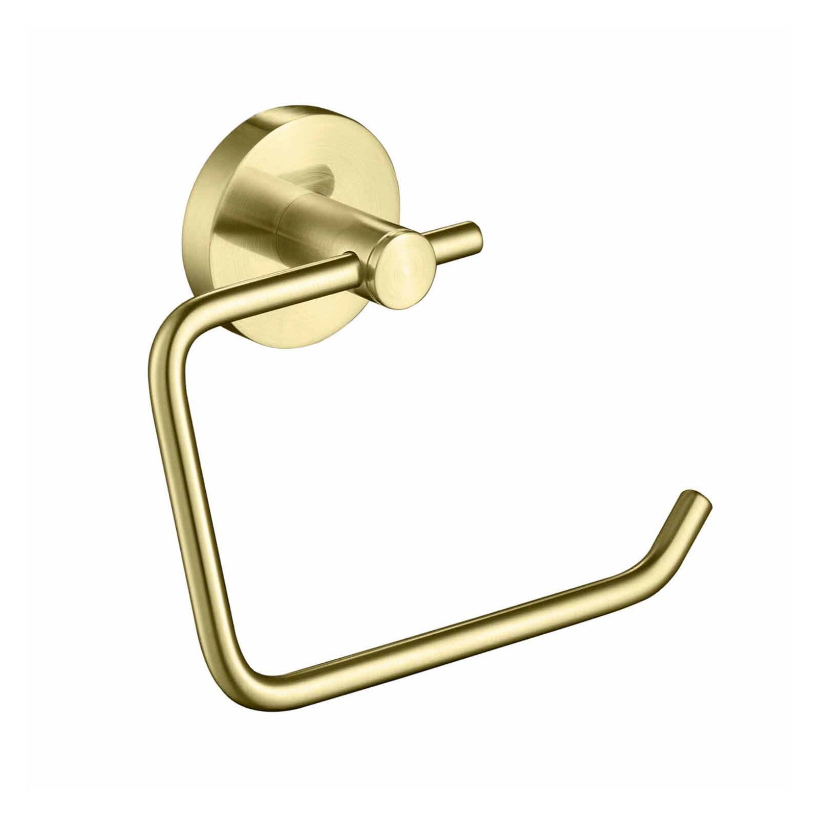 Circular Toilet Paper Holder, Brushed Gold