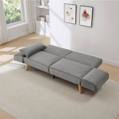 Futon canapé-lit avec accoudoirs réglables, réglable