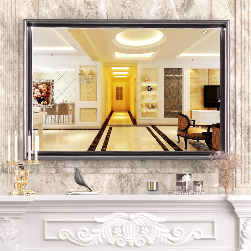 Miroir mural de salle de bain Isbell, Or rose, 24 po x 36 po