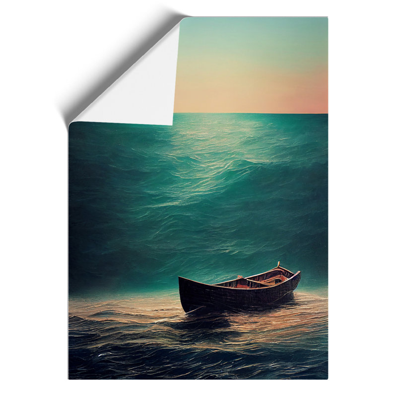Boat Beneath the Sea - Wall Art, Paper, 42cm H x 29.7cm W, No Matte