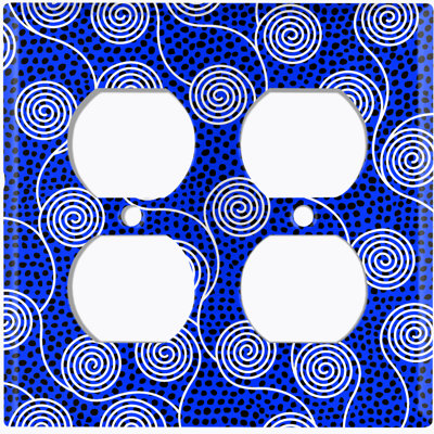 Patterned 2 - Gang Toggle Light Switch Standard Wall Plate