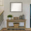Grand miroir mural non biseauté étroit Grand Greywash-119749174-119749175