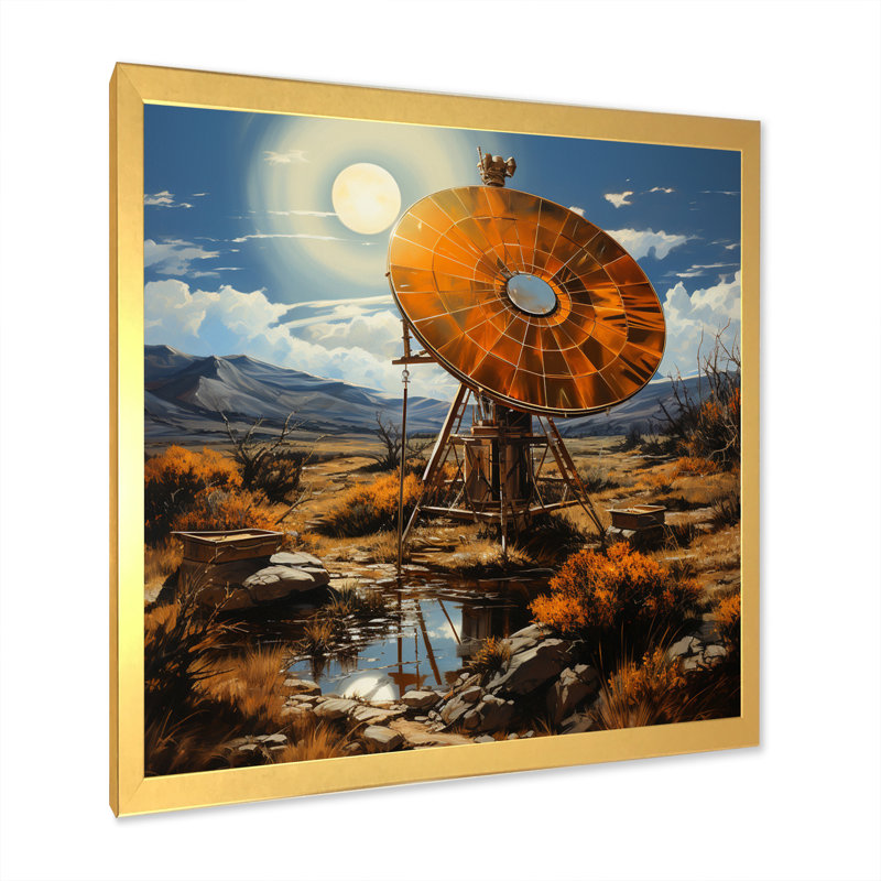 " Solar Panels Renewable Energy II ", Gold Picture Framed, 16" H x 16" W x 1" D