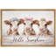 «Hello Sunshine Baby Calves», reproduction d'art sur toile encadrée, impression de giclée sur toile encadrée-131636309-131636303