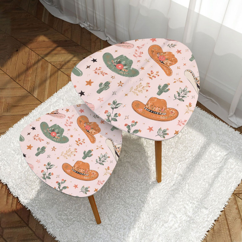 Ensemble de 2 tables basses gigognes Triangle