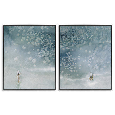 «Past The Break Surfers», ensemble de 2 giclées par Grace Popp