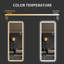 Miroir pleine grandeur avec corps de meuble-lavabo lumineux et miroir à DEL avec miroir mural de grande taille, coins arrondis, chambre à coucher, salon, vestiaire, hôtel