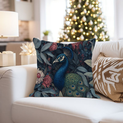 Housse de coussin animaux animaux William Morris - Peacock