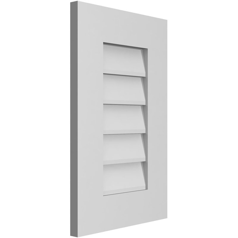 Vent à pignon rectangulaire en uréthane non-fonctionnel, H 22 po x l 14 po x P 1 po