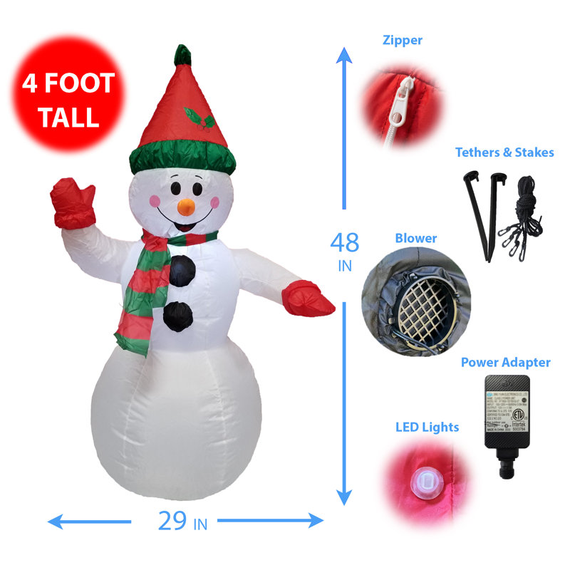 Bonhomme de neige de Noël gonflable