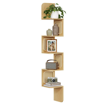 Wall Mounted Floating 5-tier Shelf