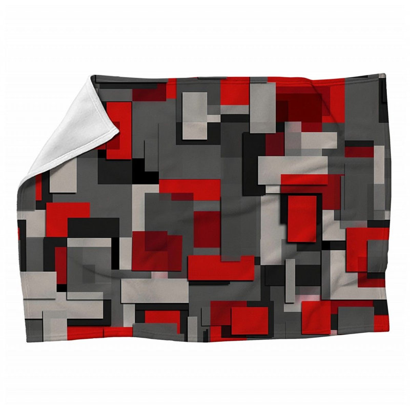 Jeté en peluche floral tendance, L 60 po x L 80 po