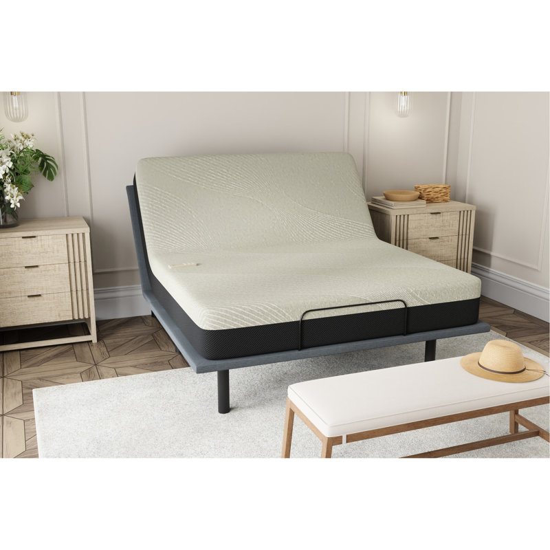 Matelas de 10 pouces pour très grand lit - mousse viscoélastique imprégnée de gel avec infusion douce et support de 5 hd pour une couche moyenne de sommeil optimale, housse microbienne 2,5 alvéolée