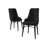 Modern Black Chair Set (2 Pieces), 18.1 x 37.4 x 16.5 inches | 100% Metal Frame, Babyface Fabric, 22 DNS Foam Back, 28 DNS Foam Seat, Wooden Legs | Stylish & Comfortable for Dining Room or Office Use-1593391151-1593391136-1593391139