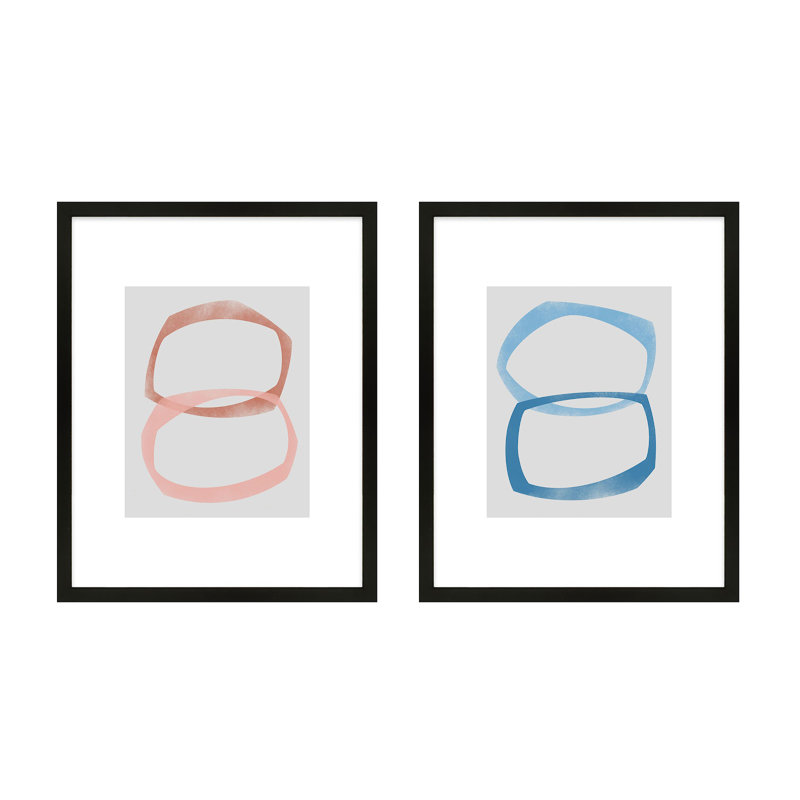 Link 2 And 3 Painting by Jacques Pilon, Black, 30" H x 48" W