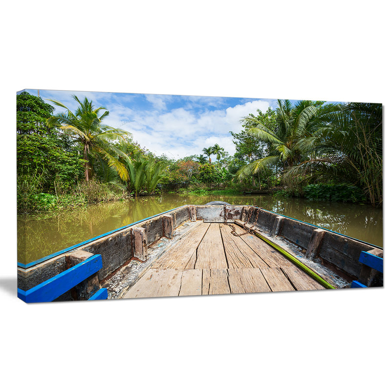 « bateau », reproduction de photo, H 16 po x l 32 po x P 1 po, Toile tendue