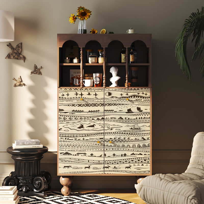 Modern pattern multi-functional accent cabinet