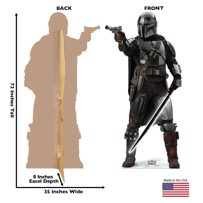 Life-Size Mandalorian Cardboard Standee, 72" Tall