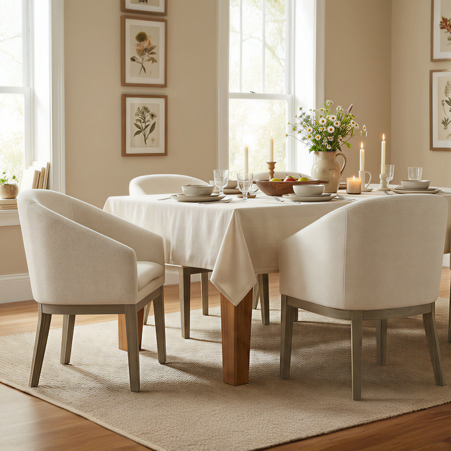 Bethea Dining Armchair, Performance Linen Effie Linen 