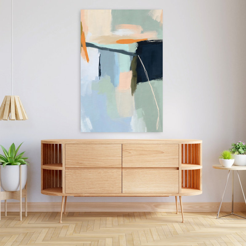 «Pastel Dream», art abstrait contemporain audacieux, 48" H x 32" W