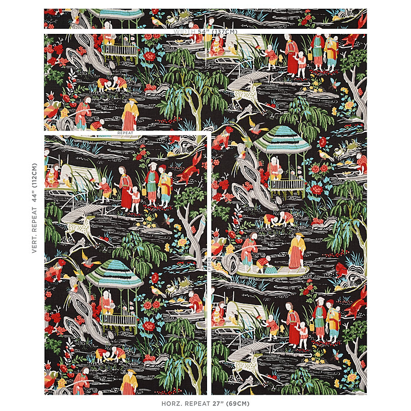 Yangtze River Fabric, Onyx