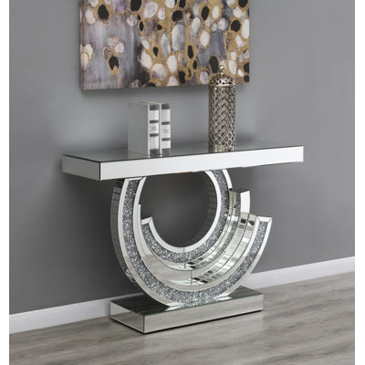 14'' Glass Top Console Table