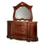 Cortina Honey Walnut 3 Drawer Combo Dresser with Mirror