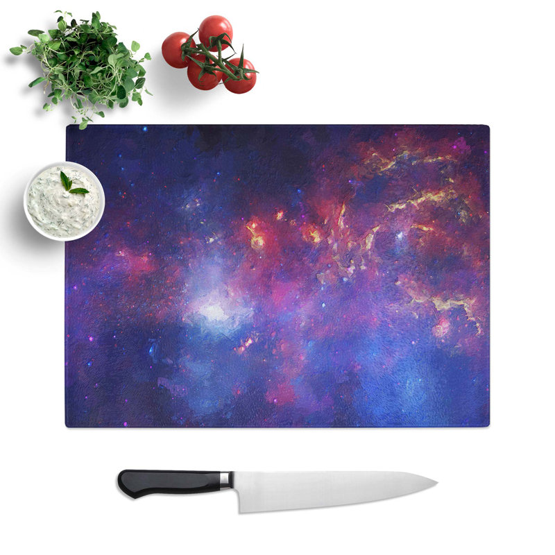 Tempered Glass out of Space Vol.31 Chopping Board, 39 cm W x 28.5 cm L