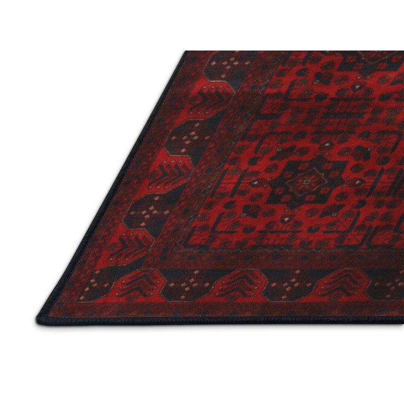 Tapis traditionnel lavable à la machine 100%, Rectangle 8 pi x 12 pi