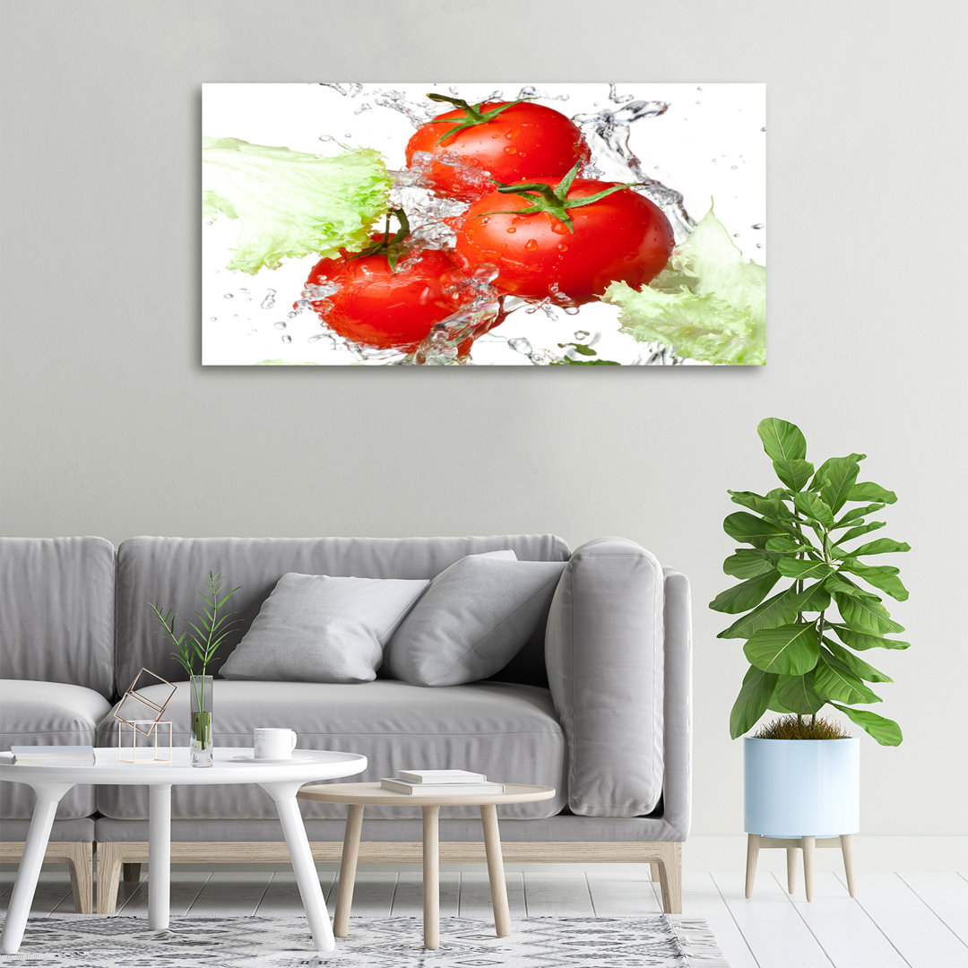 Tomaten und Kopfsalat - Ungerahmte Kunstdrucke auf Leinwand