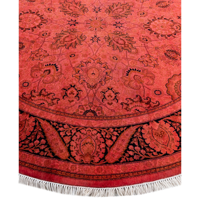 Overdyed One-of-a-Kind 6' 1" X 6' 1" Hand Knotted Area Rug