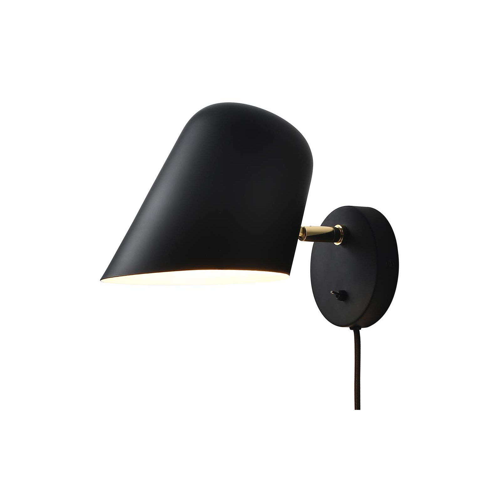 Culver Wall Sconce - plug-in, Matte Black