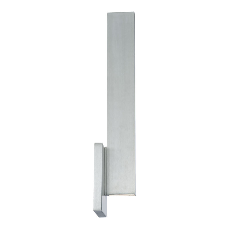 Sleek Mako LED Outdoor Wall Sconce in Brushed Aluminum