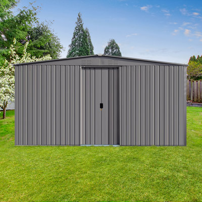 New Outdoor Storage Shed Has Two Functions:Metal Shed And Firewood Shed 14 Ft X 12 Ft, More Suitable For Winter