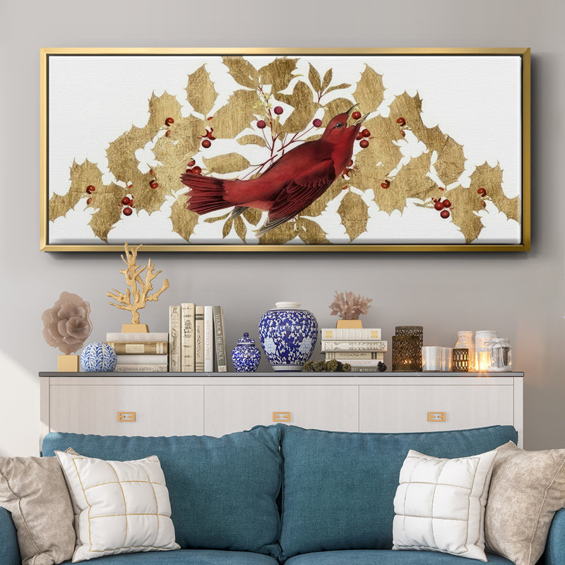 Red Bird Christmas Collection D-, toile encadrée
